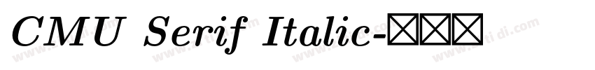 CMU Serif Italic字体转换